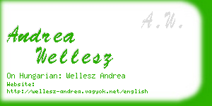 andrea wellesz business card